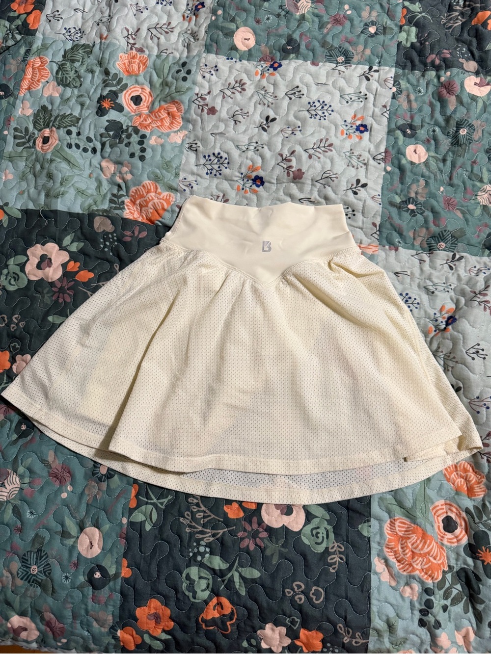 BuffBunny Cream High-Waist Circle Skirt